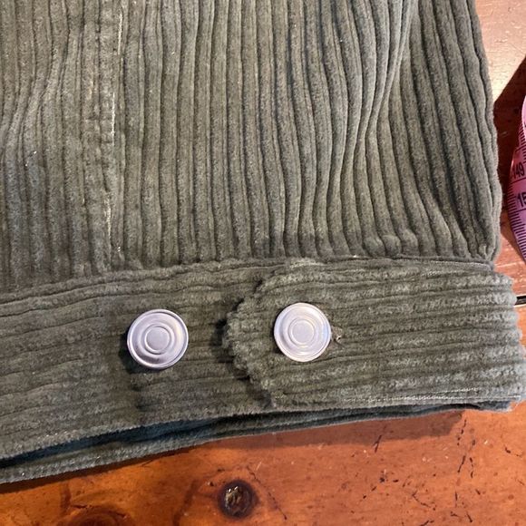 Sans Souci Olive Green Corduroy Jacket Size Large - Picture 4 of 9